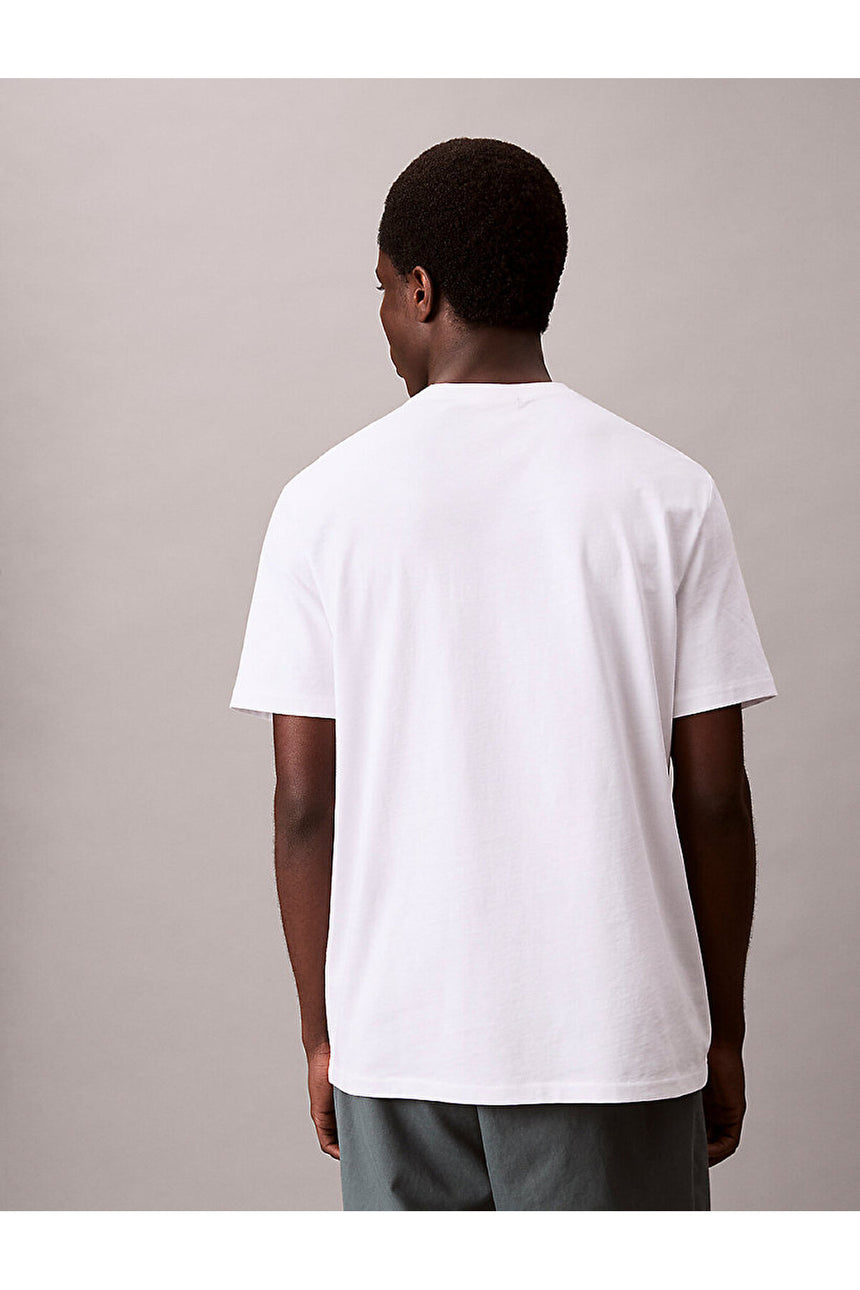 Calvin Klein Erkek SS EASY MONOGRAM TEE LV04RC275G - Beyaz
