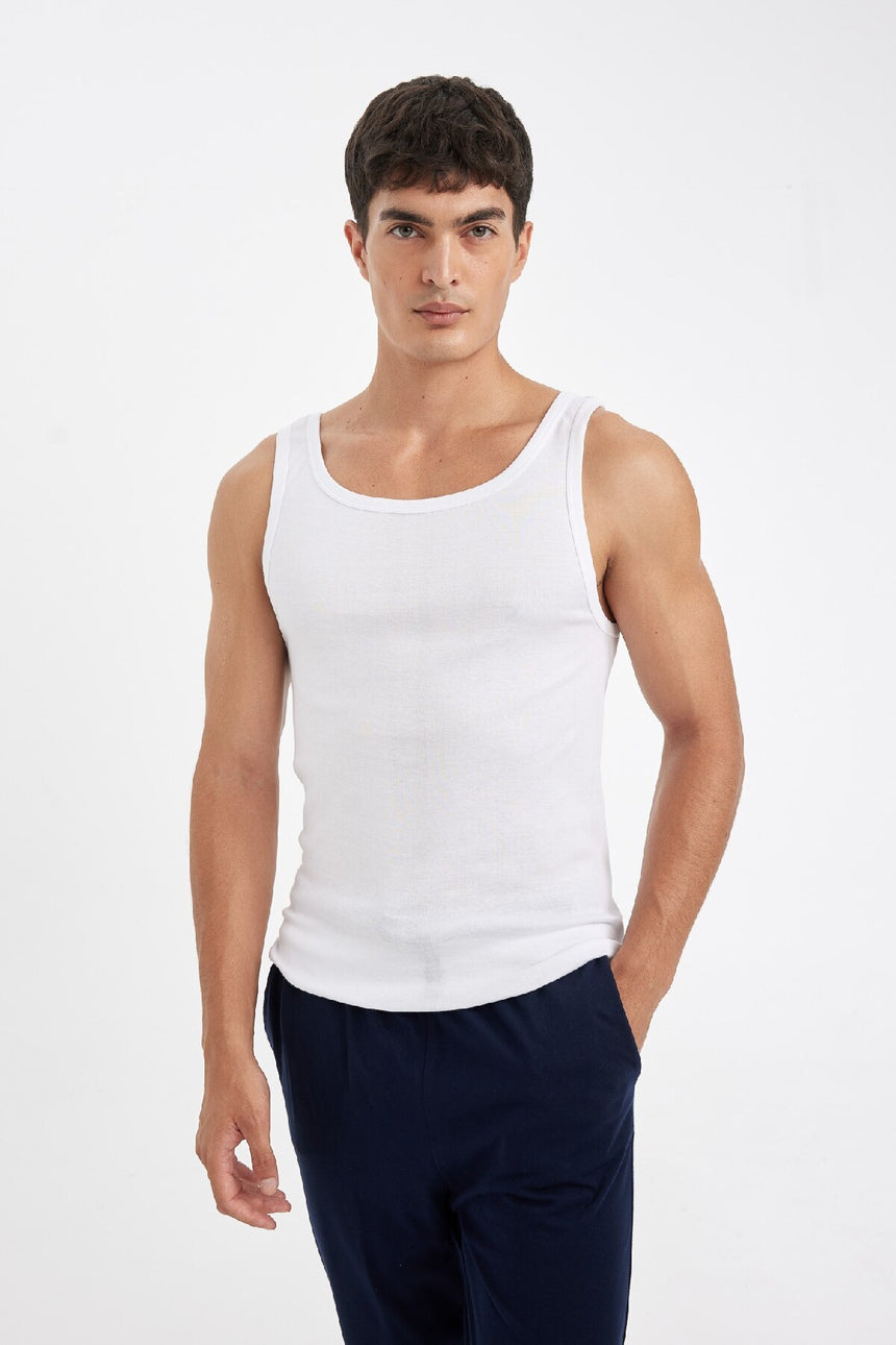 DeFacto Y9056AZ Erkek Atlet - Beyaz