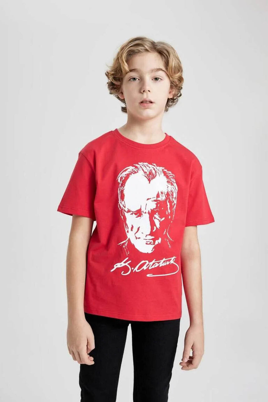 Defacto Çocuk Short Sleeve T-Shirt B6938A8 - Beyaz