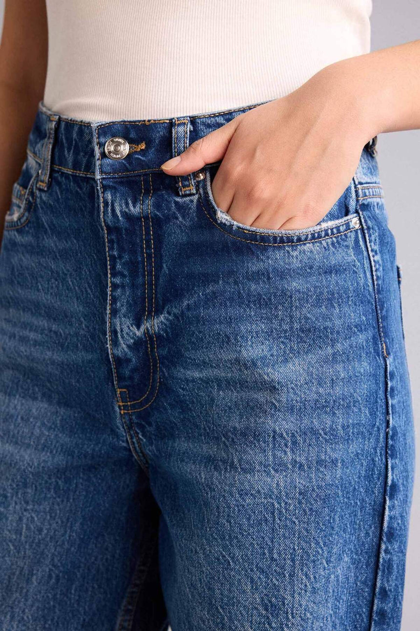Defacto Kadın Trousers G8848AX - Koyu Mavi
