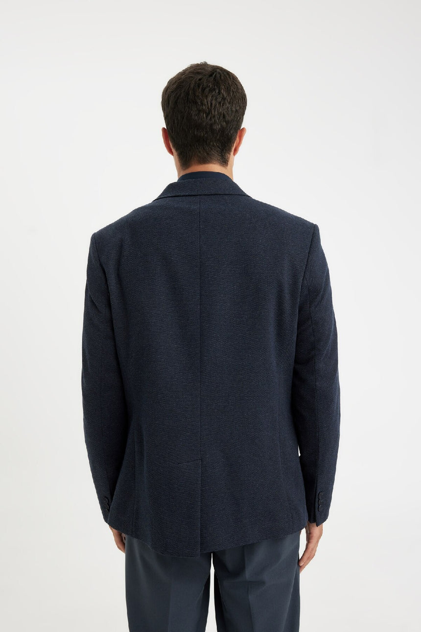 DeFacto Erkek Slim Fit Blazer Ceket N0503AZ - Koyu Lacivert