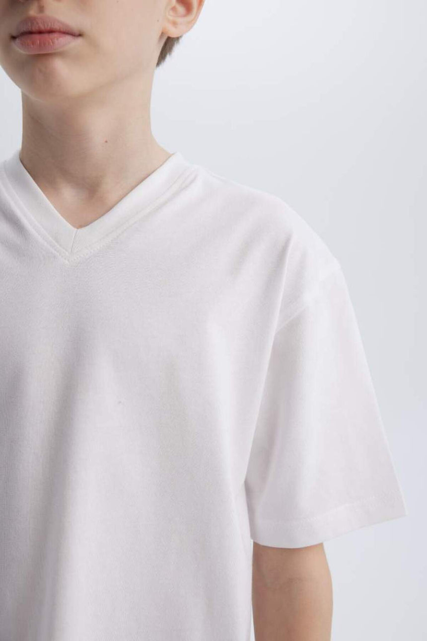 Defacto Çocuk Short Sleeve T-Shirt K1693A6 - Beyaz