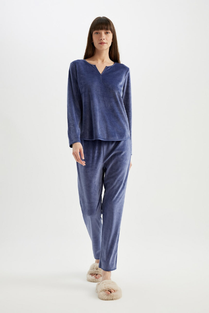 Defacto Kadın Knitted Set A3356AX - Mor
