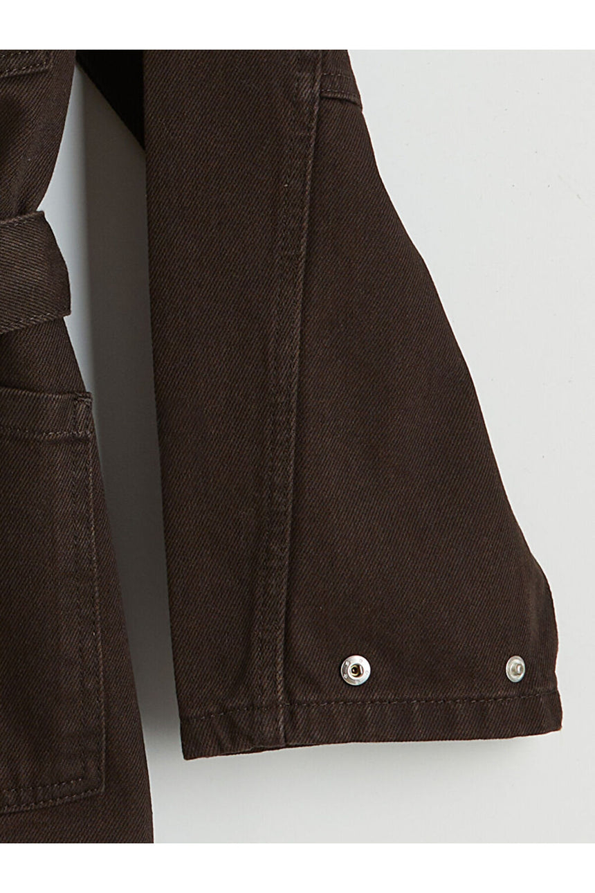 LCW KADIN S6KN61B8 CKT,LORA-DENIM-C-TKM-SOLID - Koyu Kahverengi