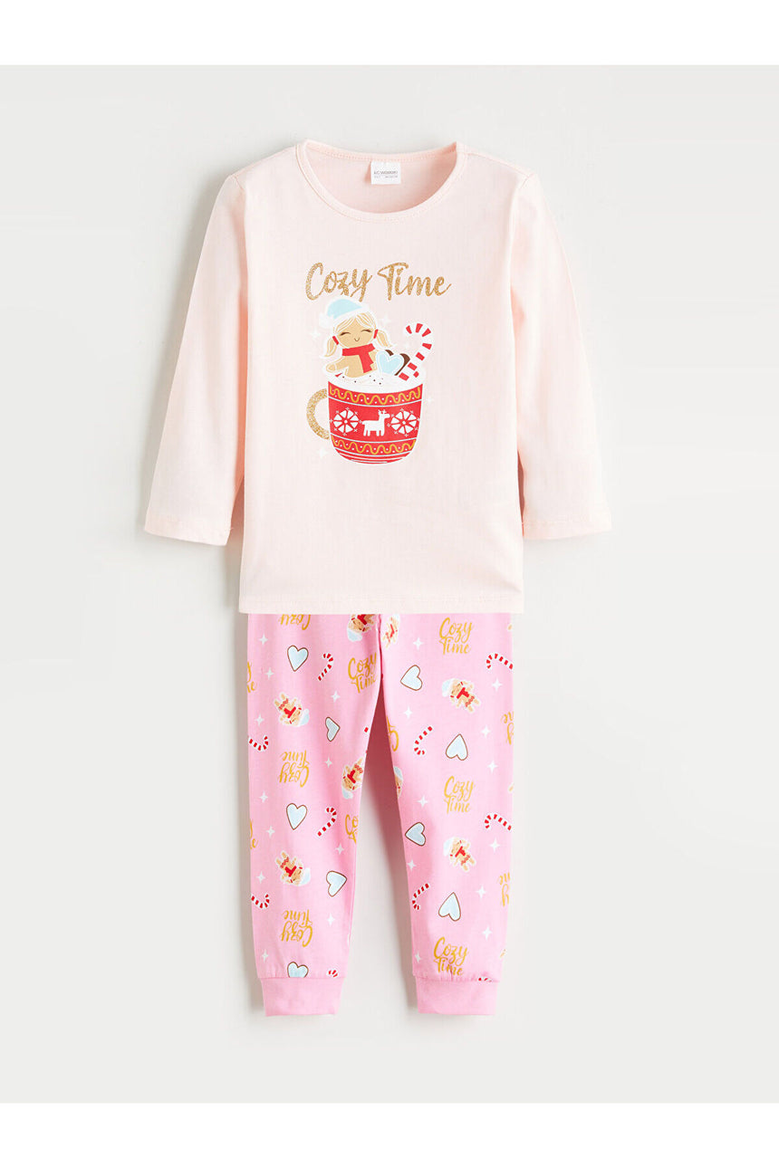 LC Waikiki Çocuk Pijama Takımı W5DN25D1 - Pembe