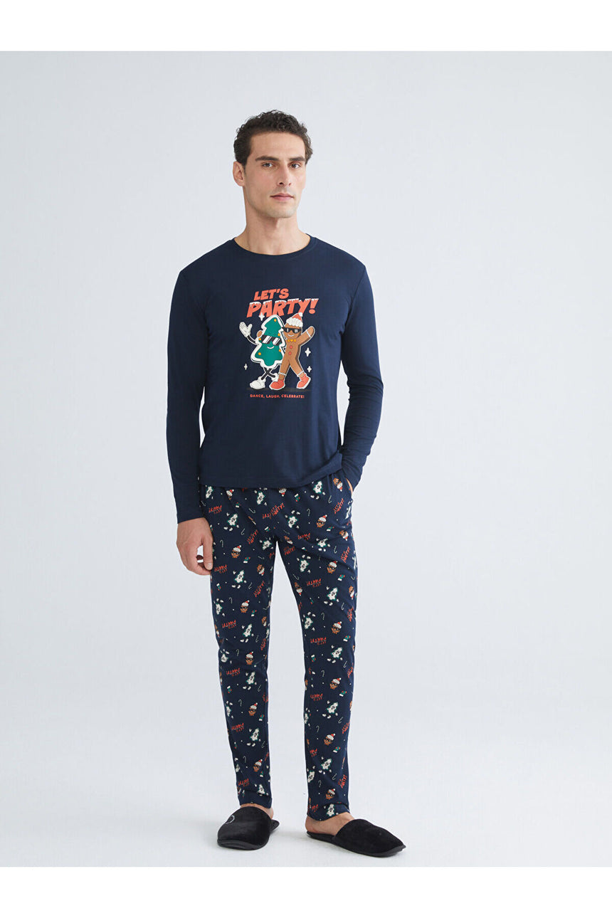 LC Waikiki Erkek Pijama Takımı W5FM75D8 - Koyu Lacivert