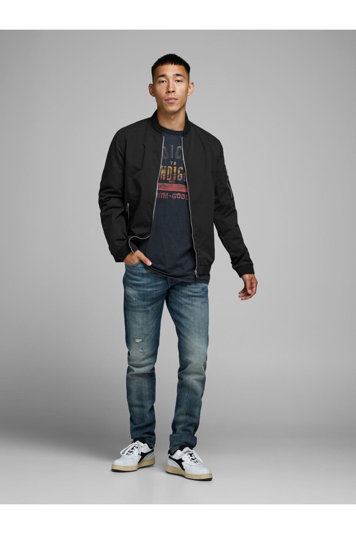 Jack & Jones Rush Erkek Bomber Mont 12165203 - Siyah