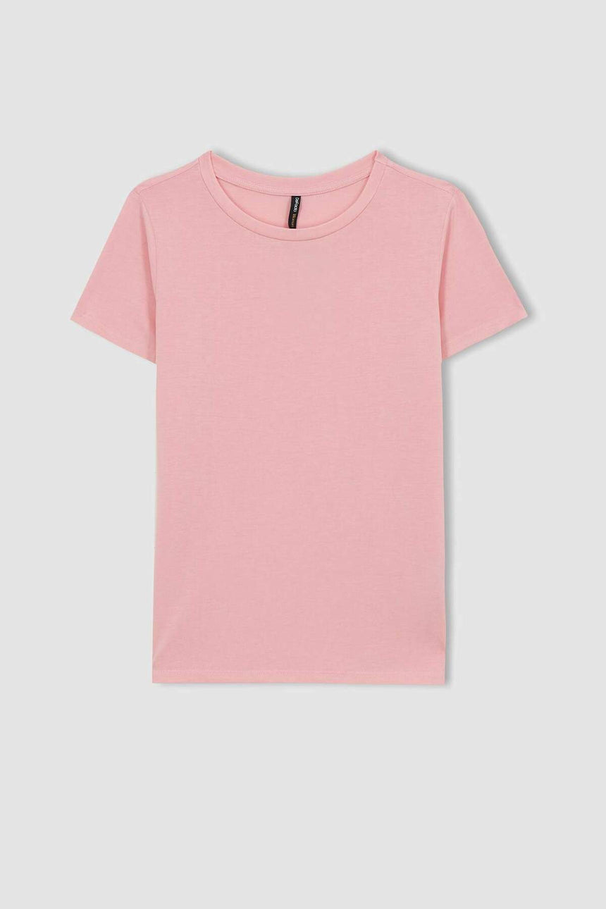 DeFacto W7299AZ Kadın T-Shirt - Açık Pembe