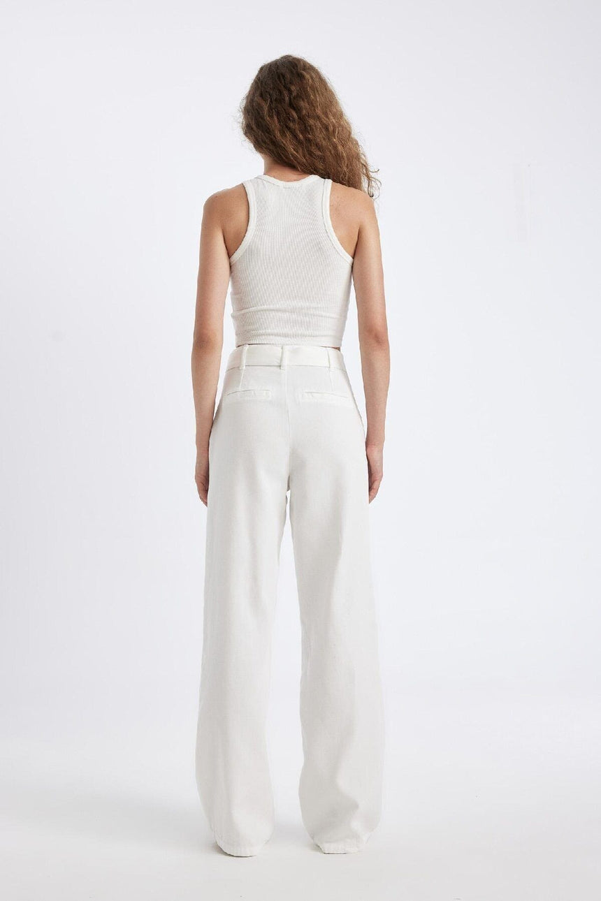 Defacto Kadın Trousers D4467AX - Kırık Beyaz