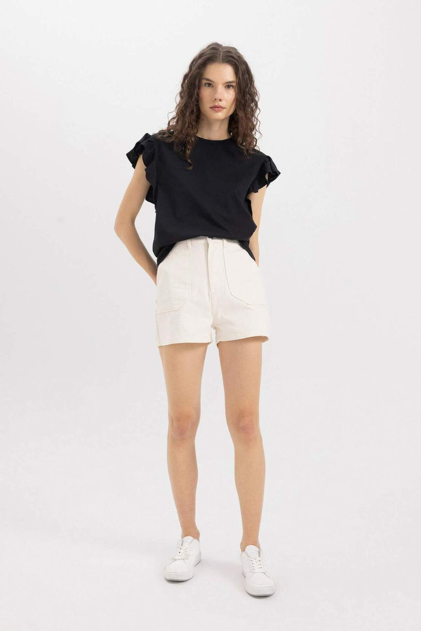 Defacto Kadın Short A8124Ax - Ekru