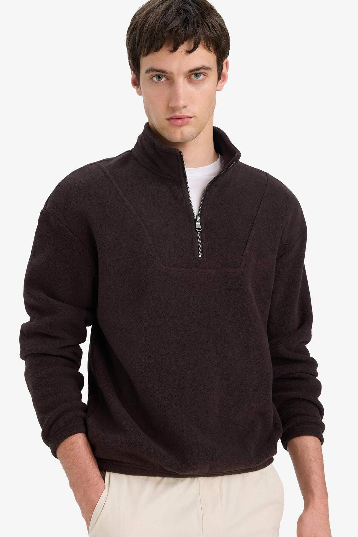 DeFacto Erkek Sweatshirt E8632AX - Kahverengi