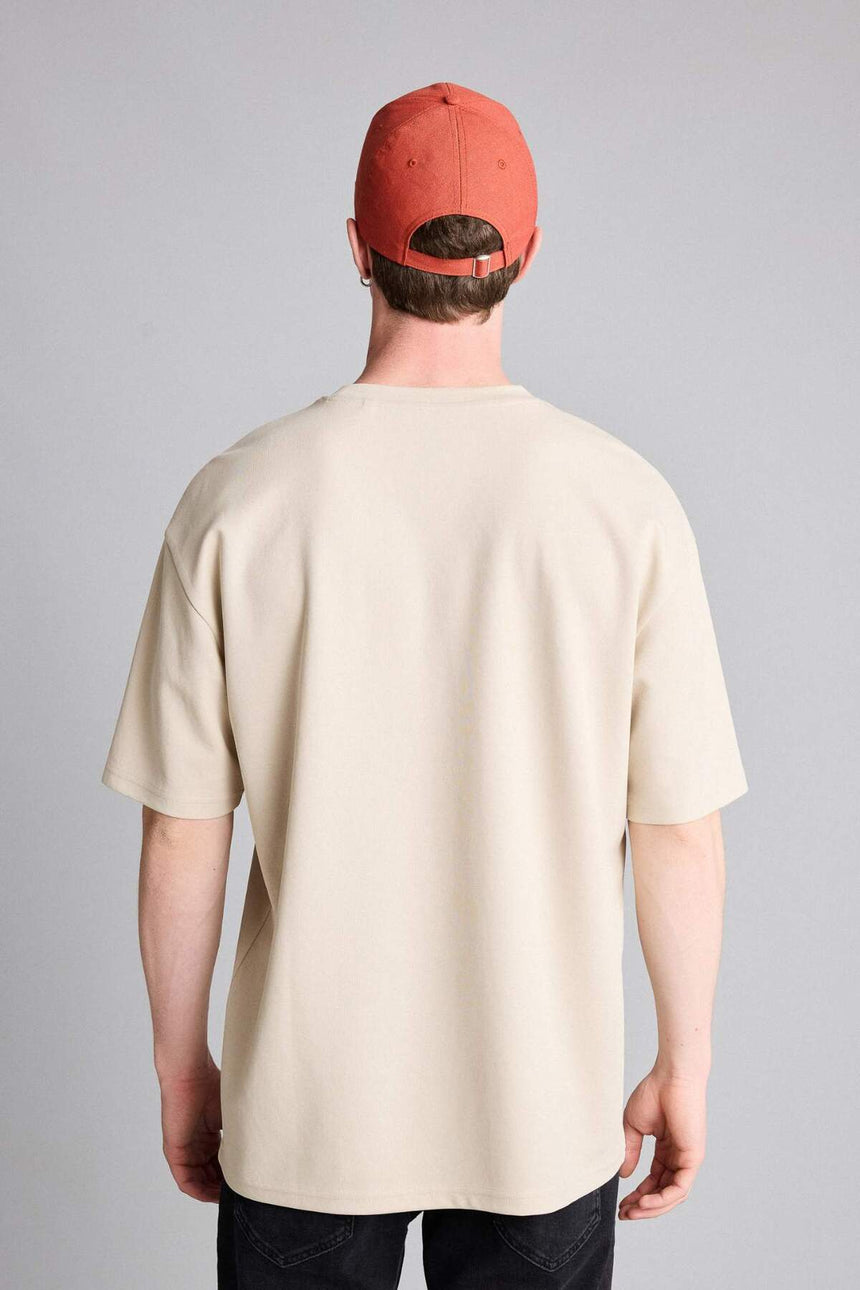DeFacto X3926AZ Erkek T-Shirt - Açık Kahve