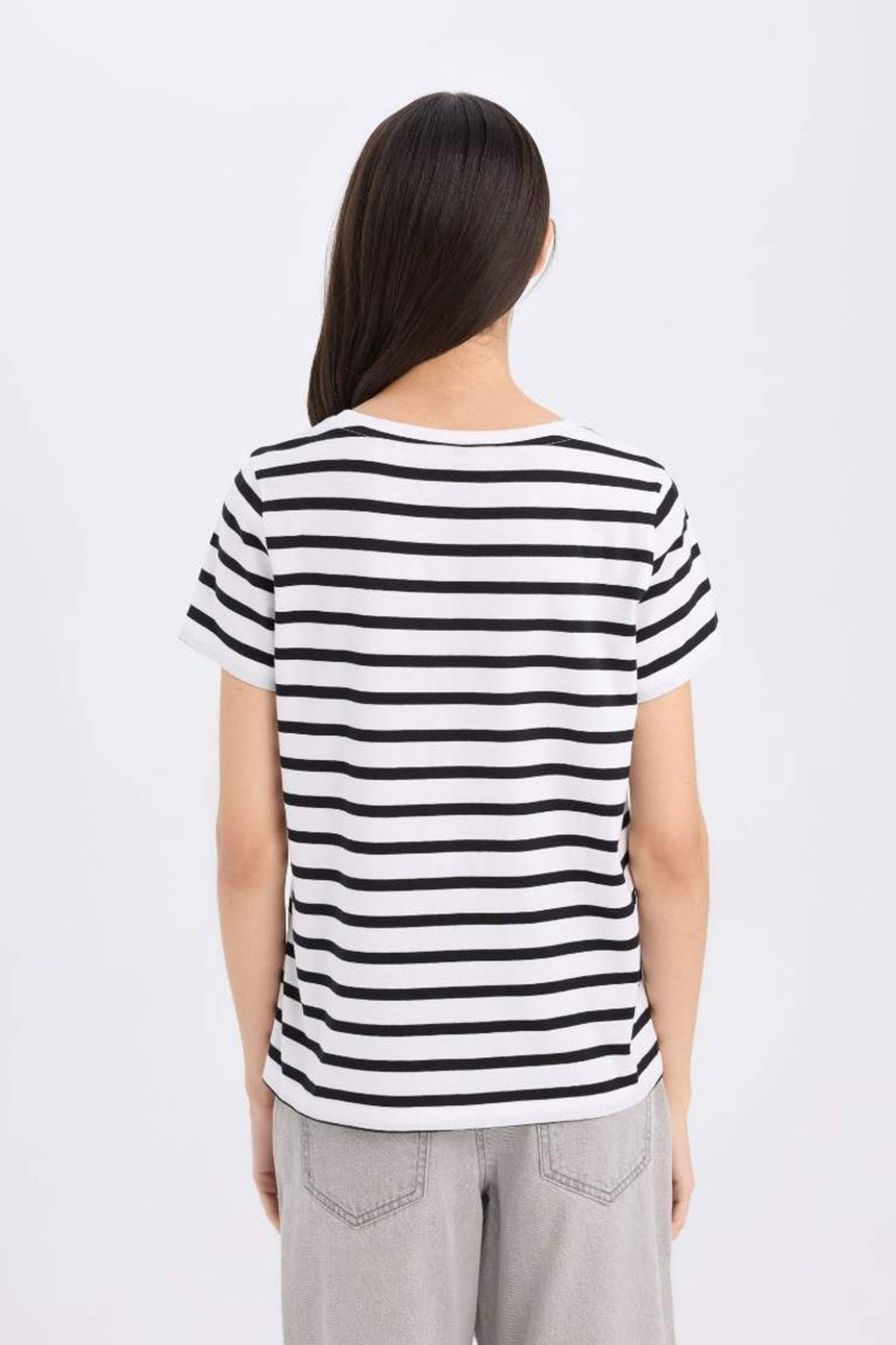 DeFacto C2612AX Kadın T-Shirt - Siyah