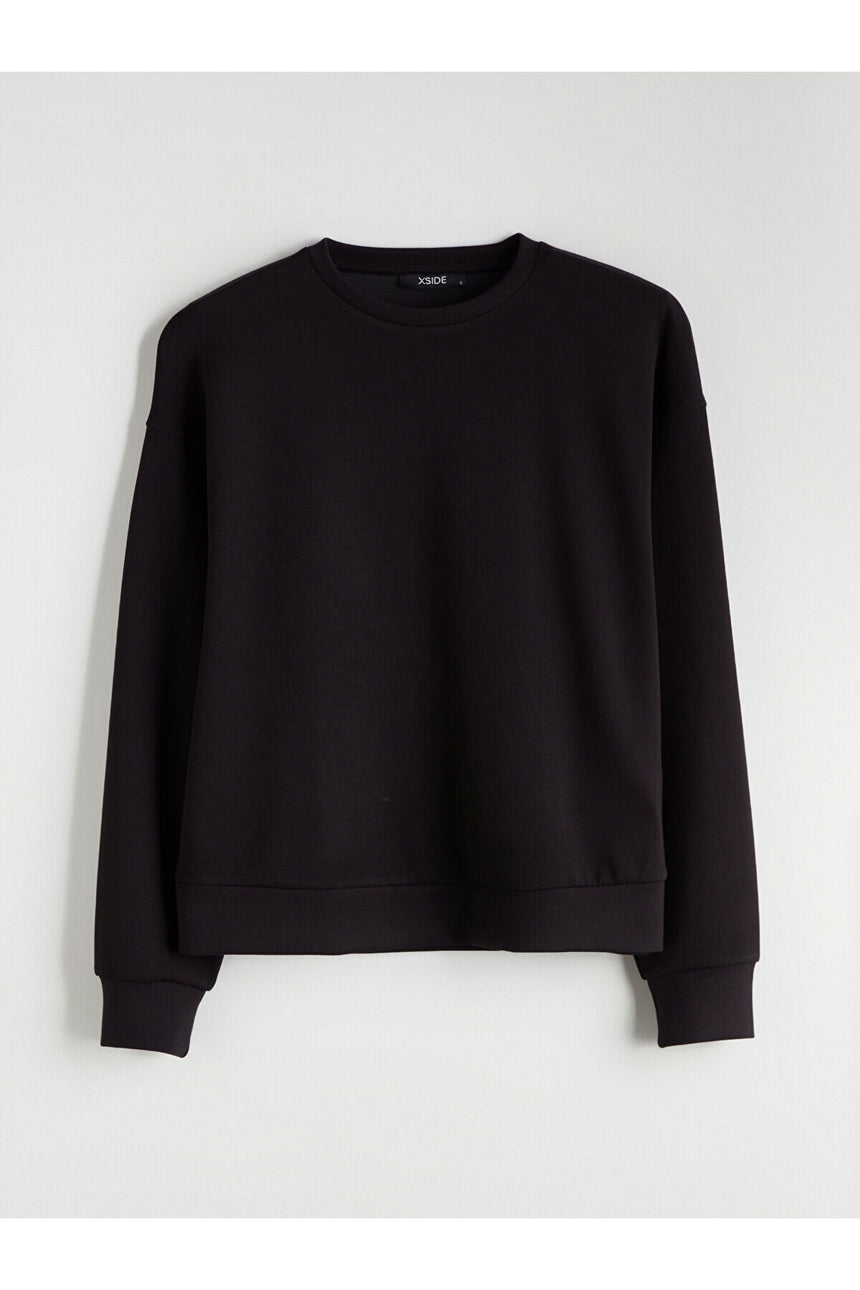 LC Waikiki Kadın Oversize Sweatshirt W5I921R8 - Siyah