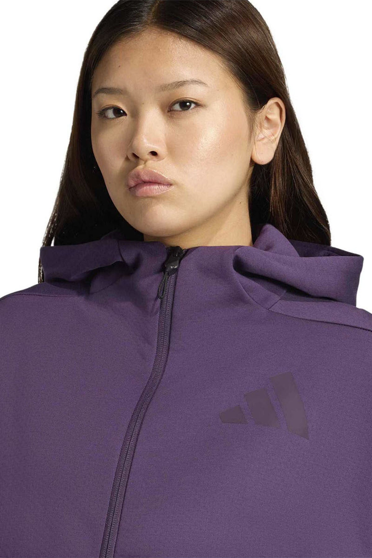 adidas Z.N.E. Kadın Fermuarlı Sweatshirt KC4569 - Mor