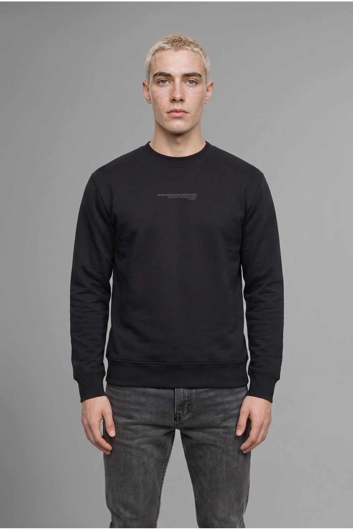 DeFacto Erkek Baskılı Sweatshirt X8282AZ - Siyah