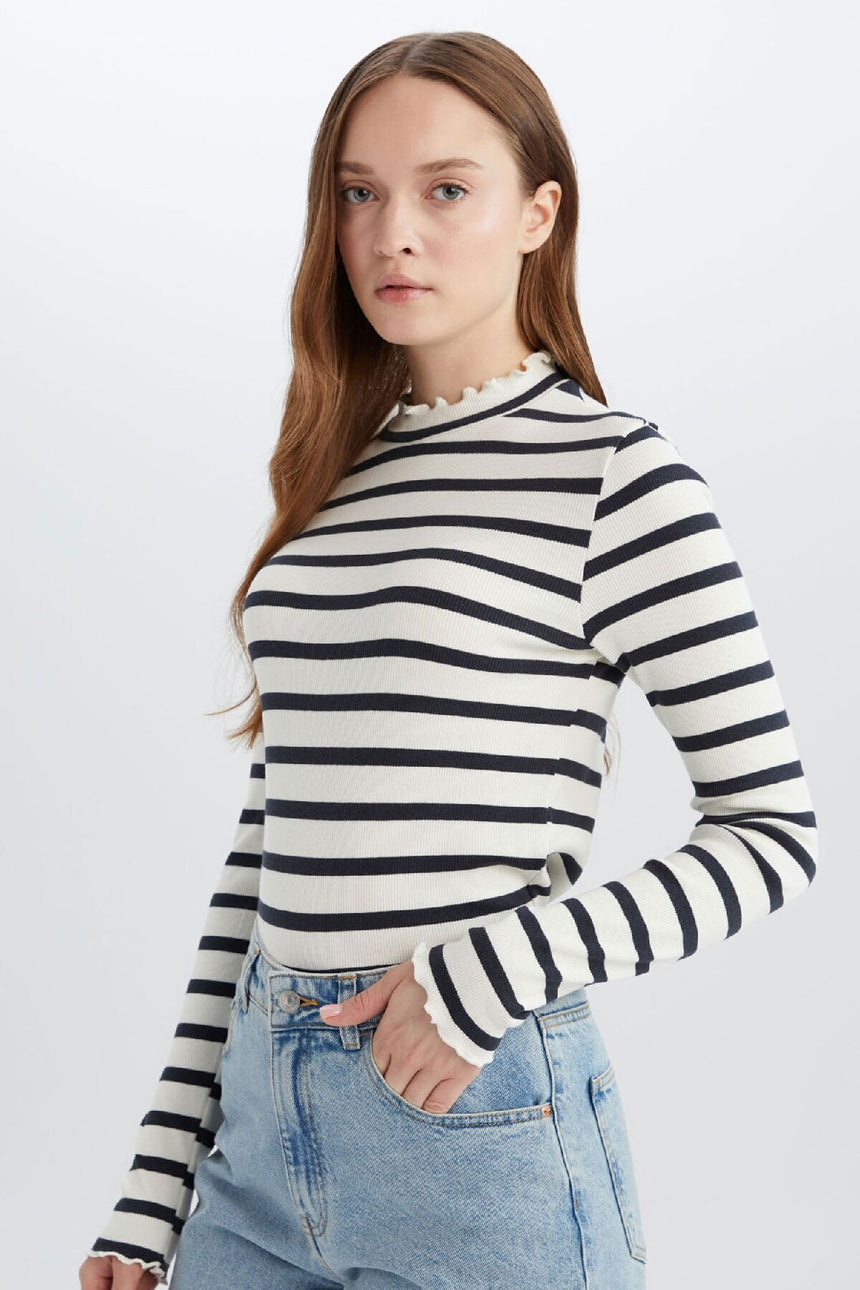 Defacto Kadın Long Sleeve Tunic C5403Ax - Koyu Lacivert