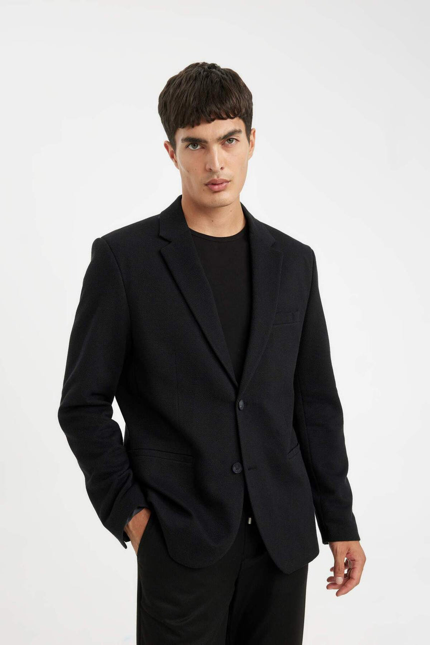 DeFacto N0503AZ Erkek Blazer Ceket - Siyah