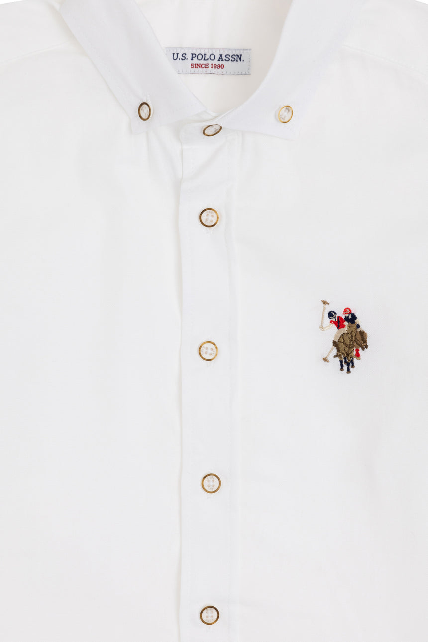 US POLO ASSN ERKEK COCUK DOKUMA GÖMLEK 1840451 - Kırmızı