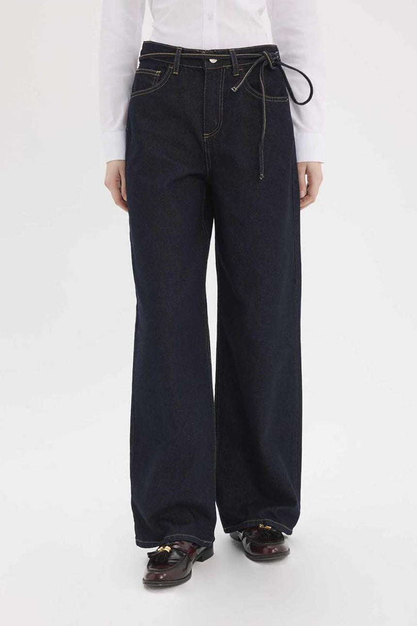 Defacto Kadın Trousers E5707Ax - Mavi/Siyah