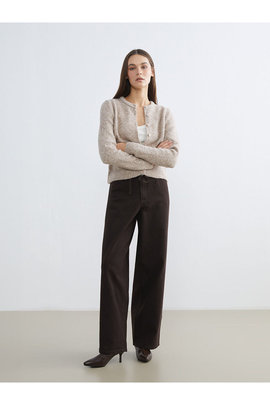 LCW KADIN W5OI67C8 PNT,AMSTERDAM-BAGGY-COLOUR - Koyu Kahverengi