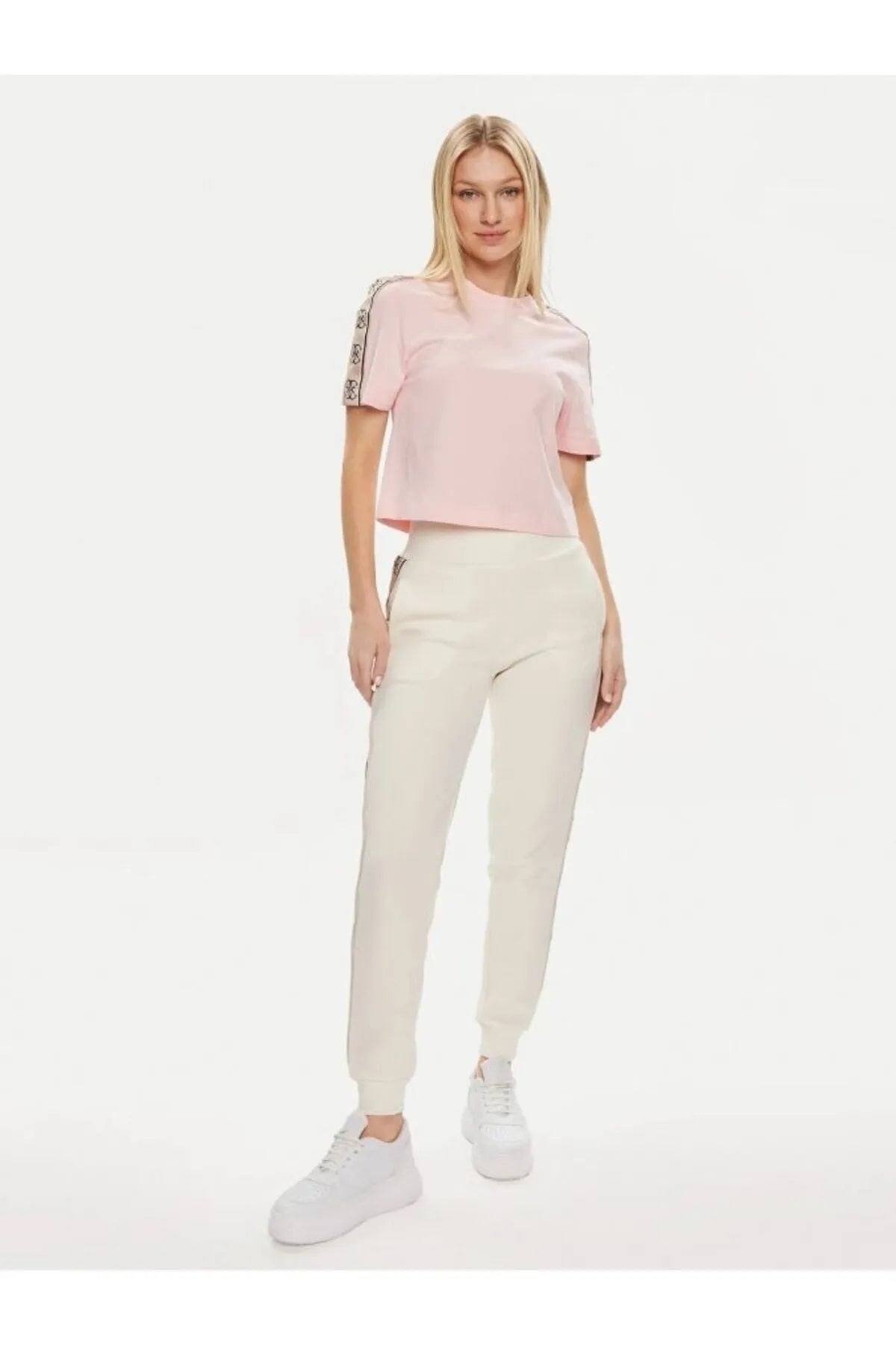Guess V2YB15KB3P2 Kadın Eşofman Altı - Krem