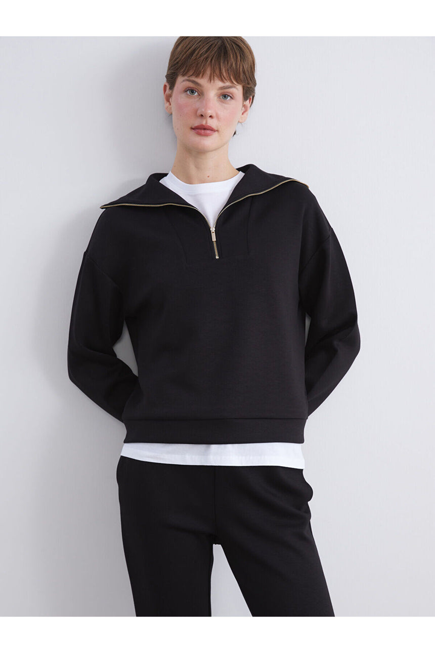 LC Waikiki Kadın Sweatshirt W53769H8 - Siyah
