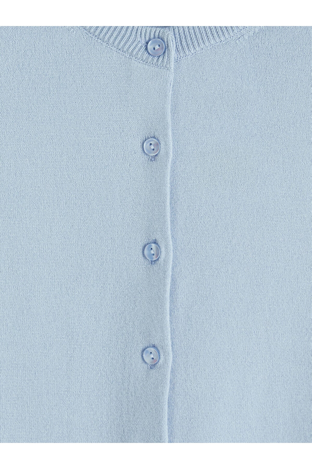LC Waikiki Kadın Düğmeli Triko Hırka W6O823J8 - Açık Mavi