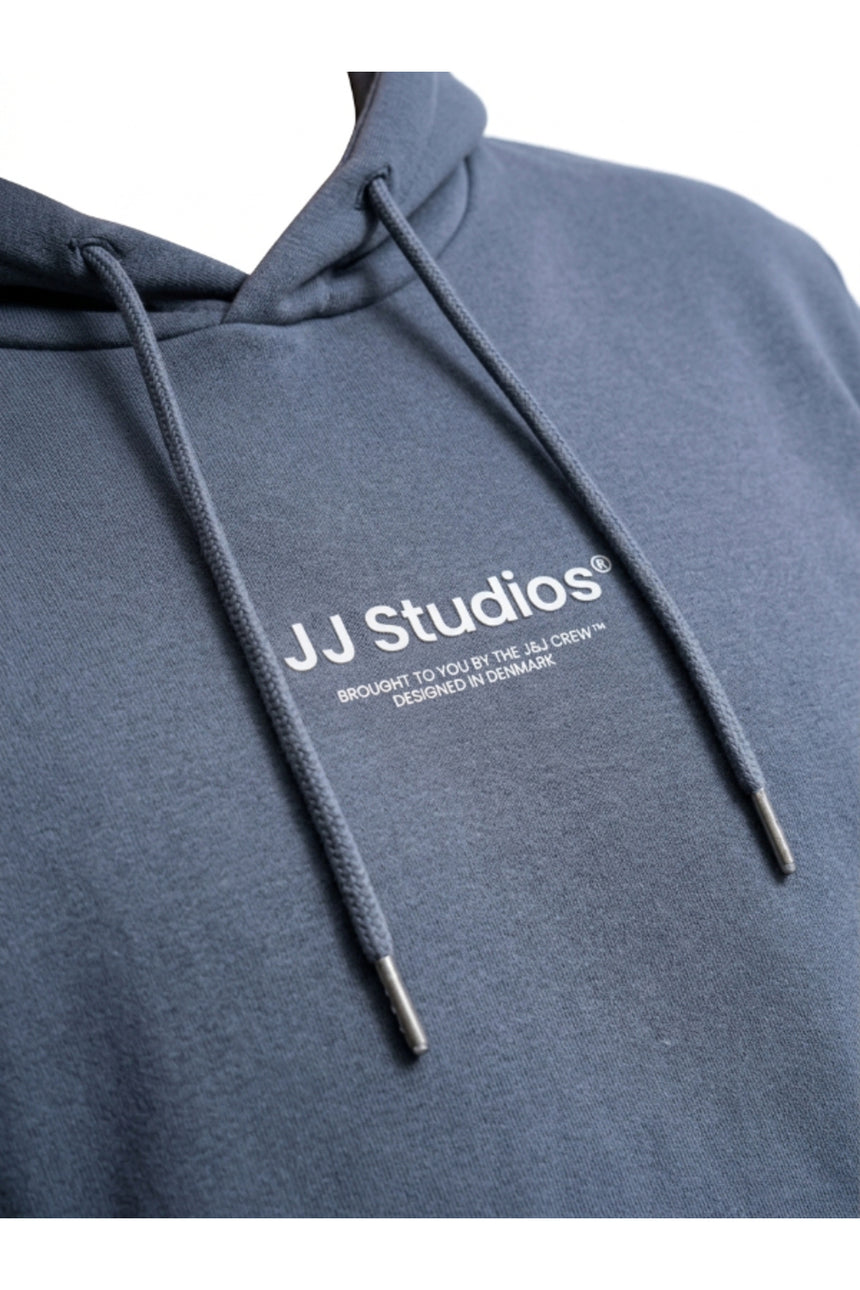 JACK&JONES PLUS JJESOHO SWEAT HOOD NOOS PLS 12279516 - Koyu Gri