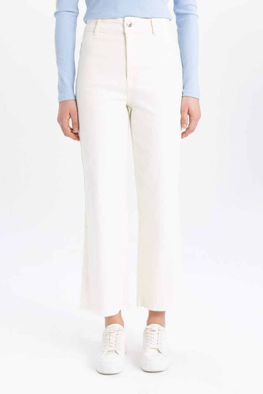 Defacto Kadın Trousers B5012Ax - Ekru