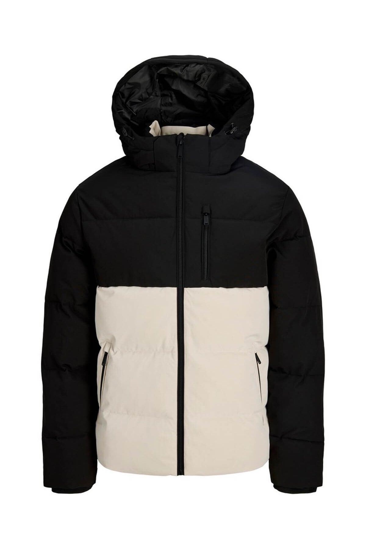 Jack & Jones Becks Erkek Kapüşonlu Şişme Mont 12298858 - Bej/Açık Gri