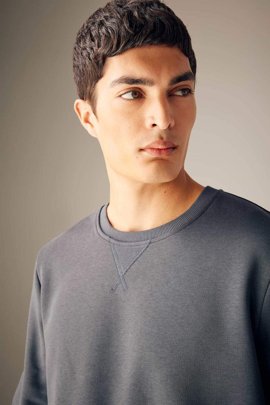 DeFacto Erkek Sweatshirt T3777AZ - Antrasit