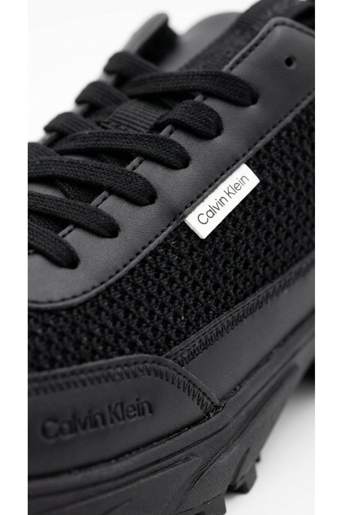 Calvin Klein Erkek HIKE RUNNER LACEUP MESH HM0HM02240 - Siyah