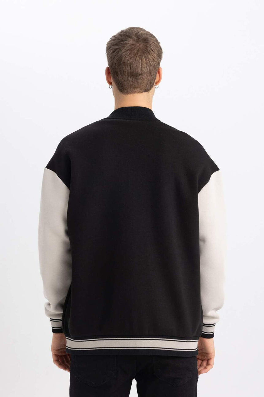 DeFacto Erkek Oversize Hırka A5018AX - Siyah