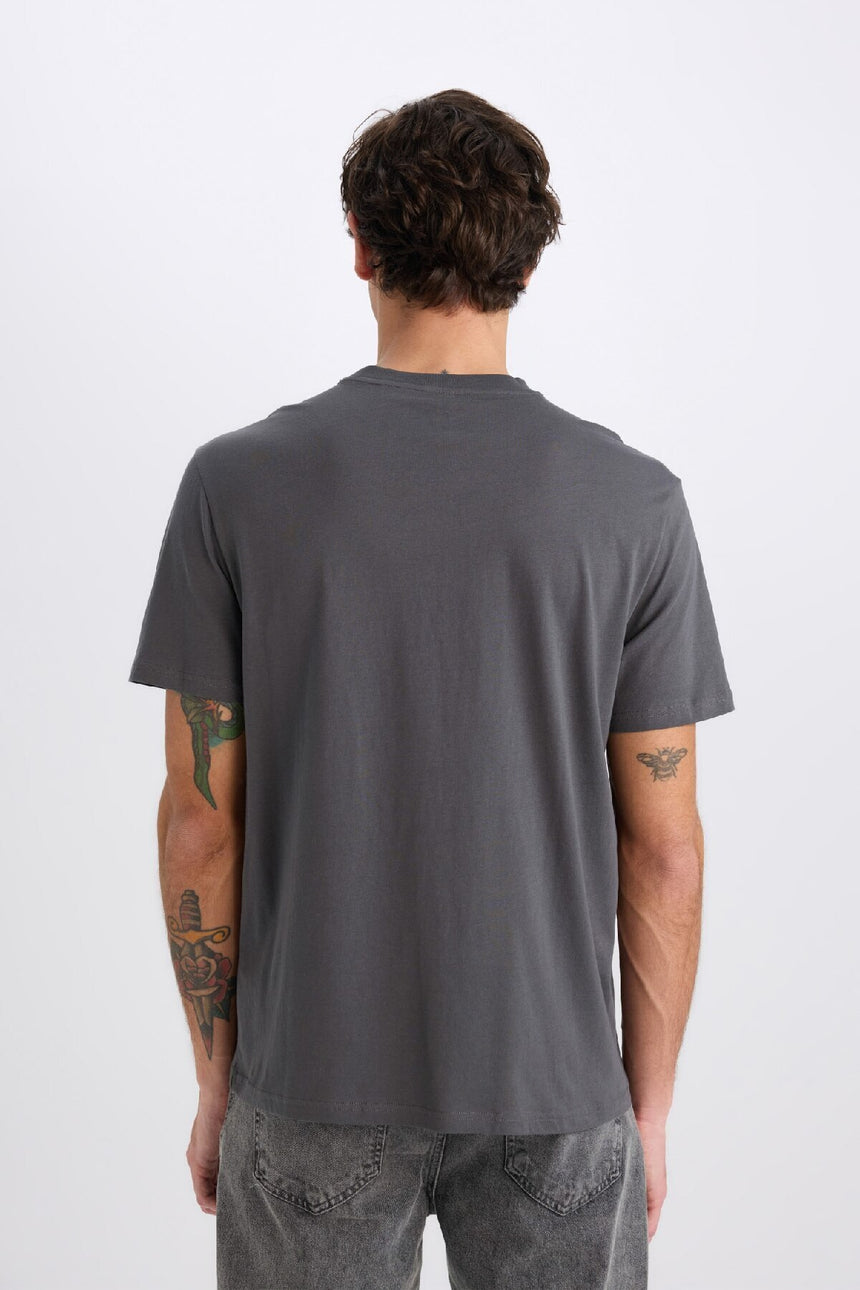 DeFacto V7699AZ Erkek T-Shirt - Antrasit