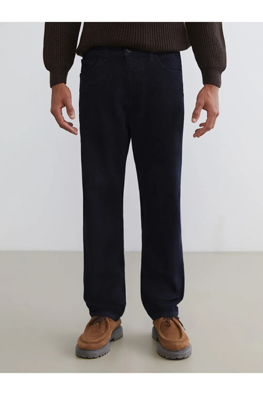LCW ERKEK W5FF48B8 PNT,X-LOOSE-SANI-VELVET - Koyu Mavi