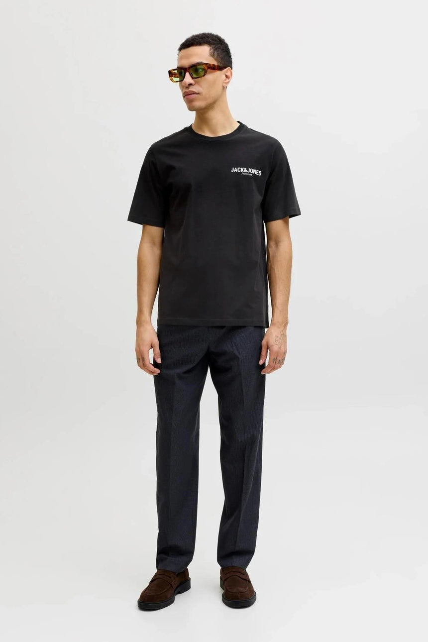 JACK&JONES JPRBLAOSCAR SS TEE FST PLS 12302519 - Siyah
