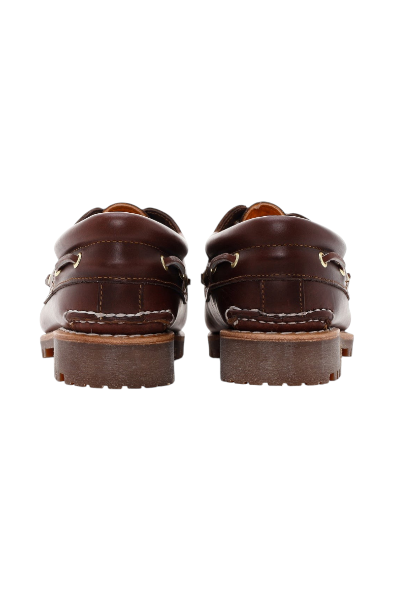 Sporline Timberland Authentic bordo deri erkek tekne ayakkabısı, arkadan görünüm