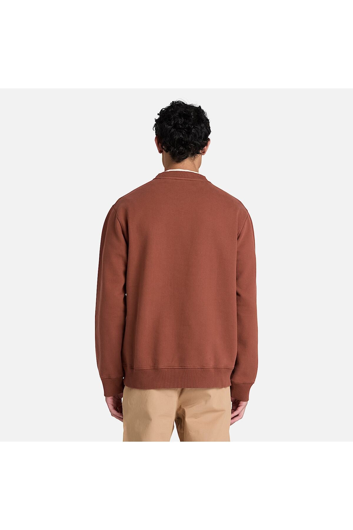 Timberland Erkek Established 1973 Nakış Logolu Sweatshirt TBC0YHB7AIM1 - Kahverengi