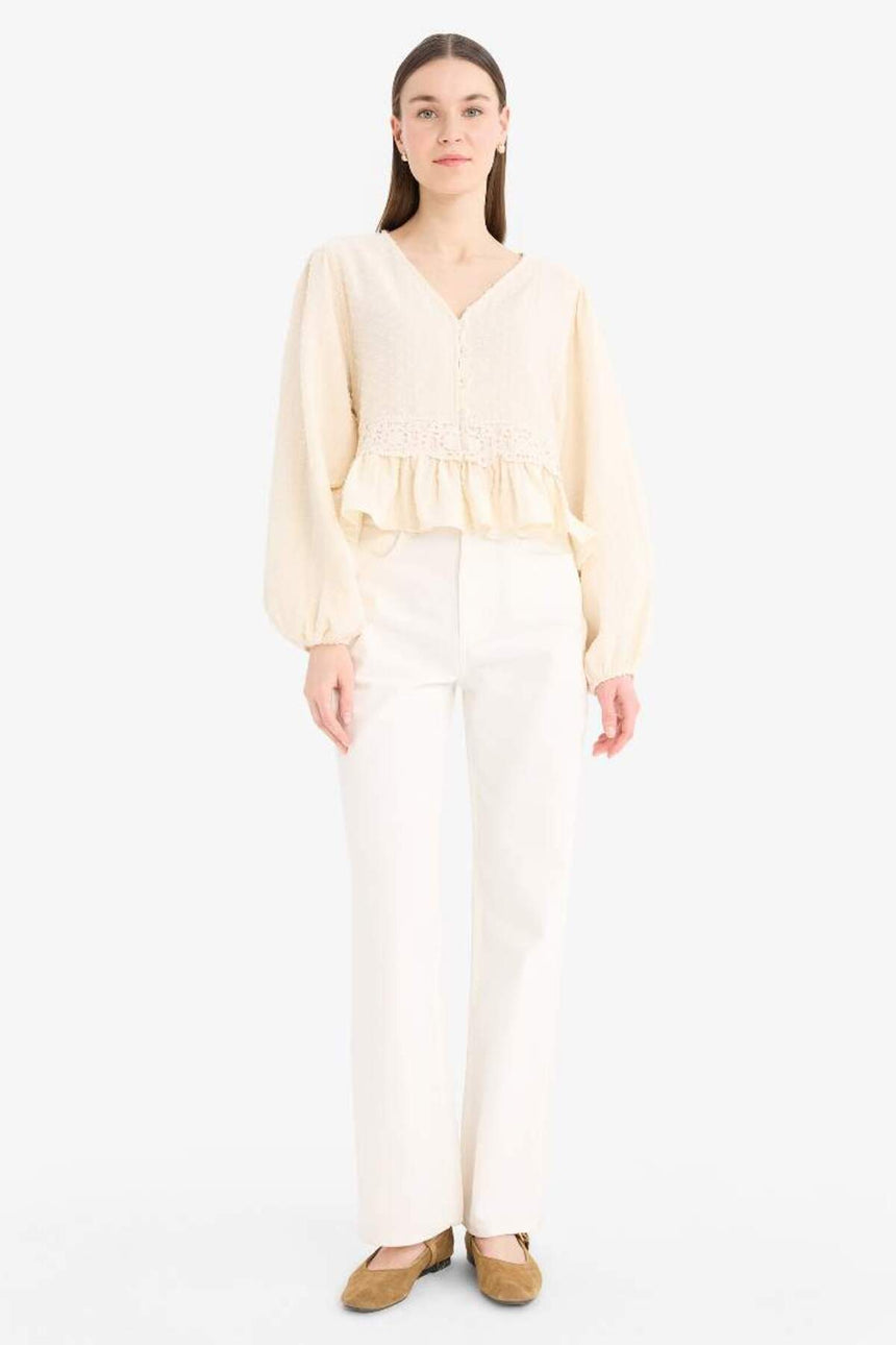 Defacto Kadın Long Sleeve Tunic D4397Ax - Kahverengi / Kum Beji