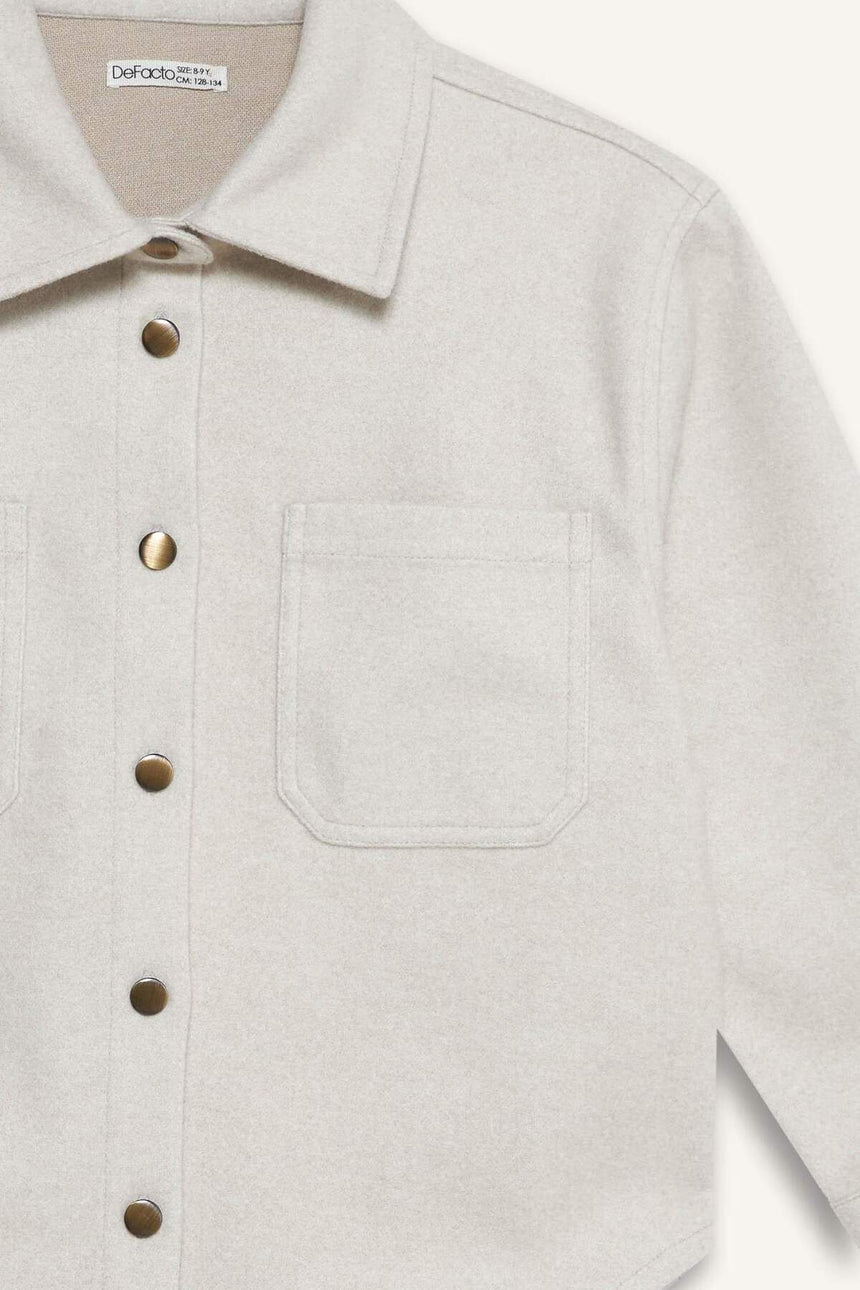 Defacto Çocuk Long Sleeve Shirt F2271A8 - Ekru