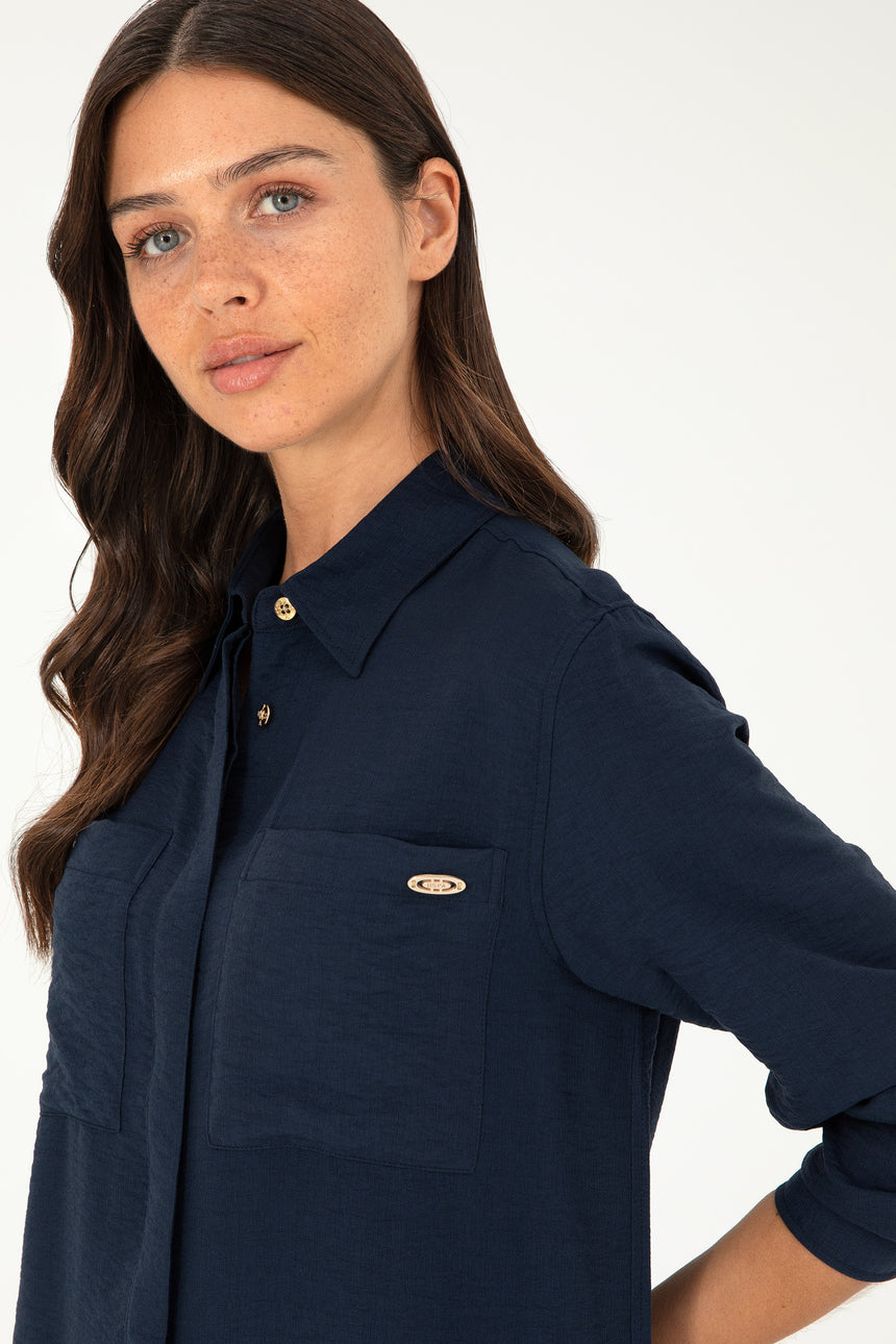US POLO ASSN BAYAN DOKUMA ELBİSE 1864246 - Lacivert