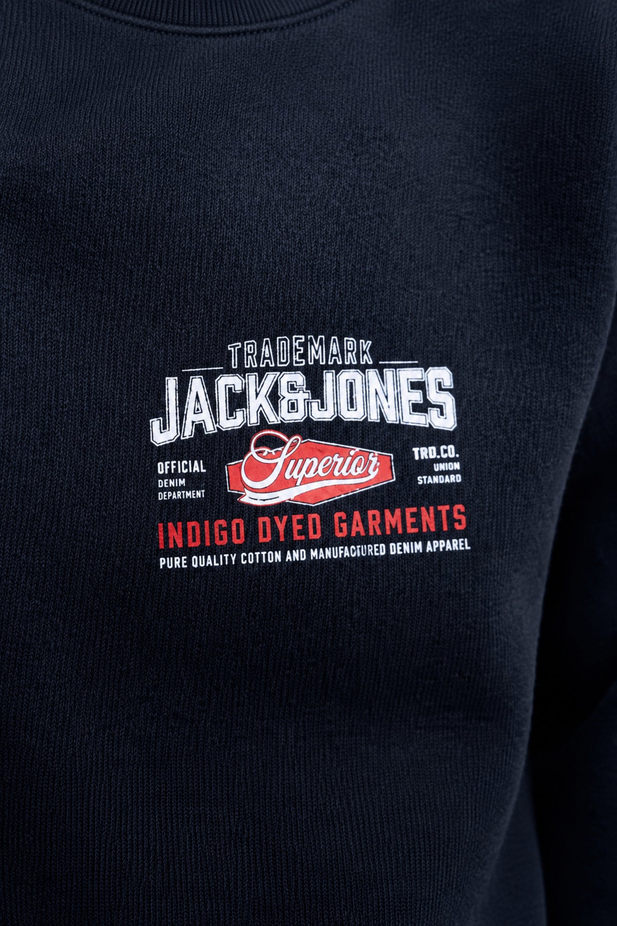 Jack & Jones Junior Logo Erkek Çocuk Kapüşonlu Fermuarlı Sweatshirt 12299632 - Koyu Lacivert