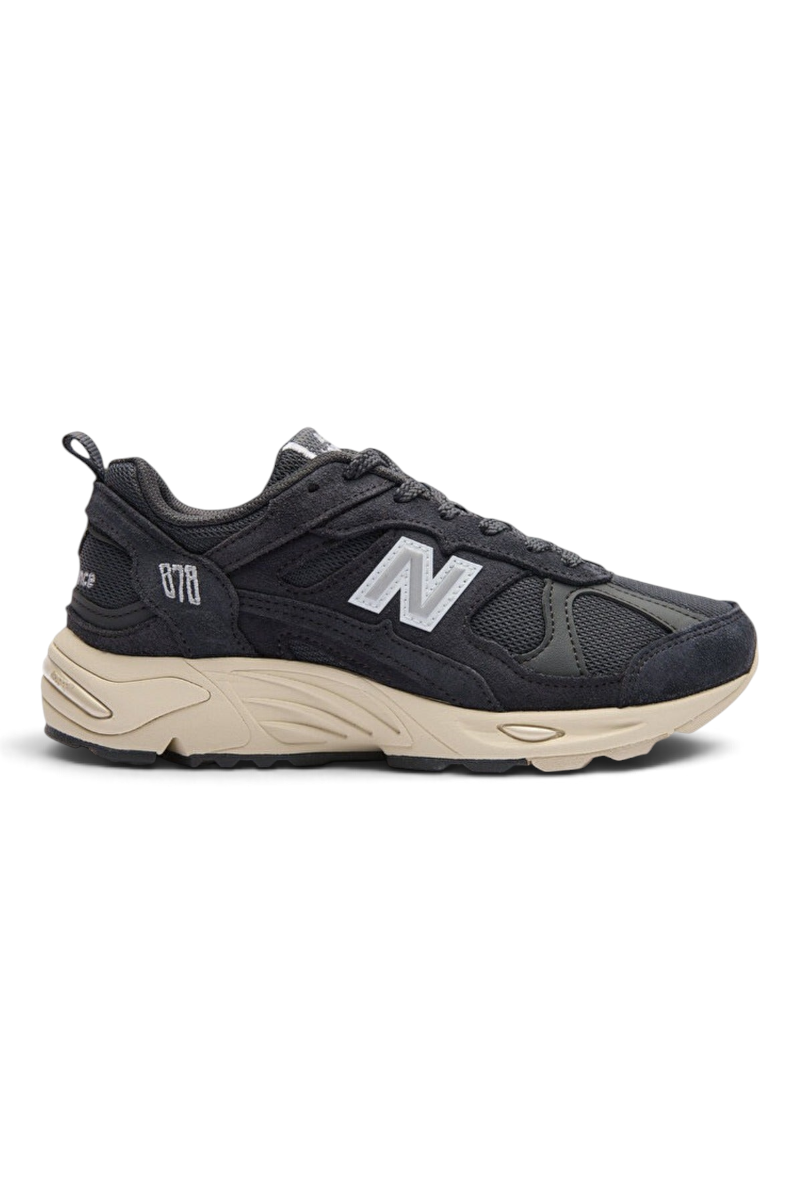 Sporline New Balance 878 lacivert ve bej renkli, file ve süet detaylı, ABZORB yastıklamalı unisex spor ayakkabı