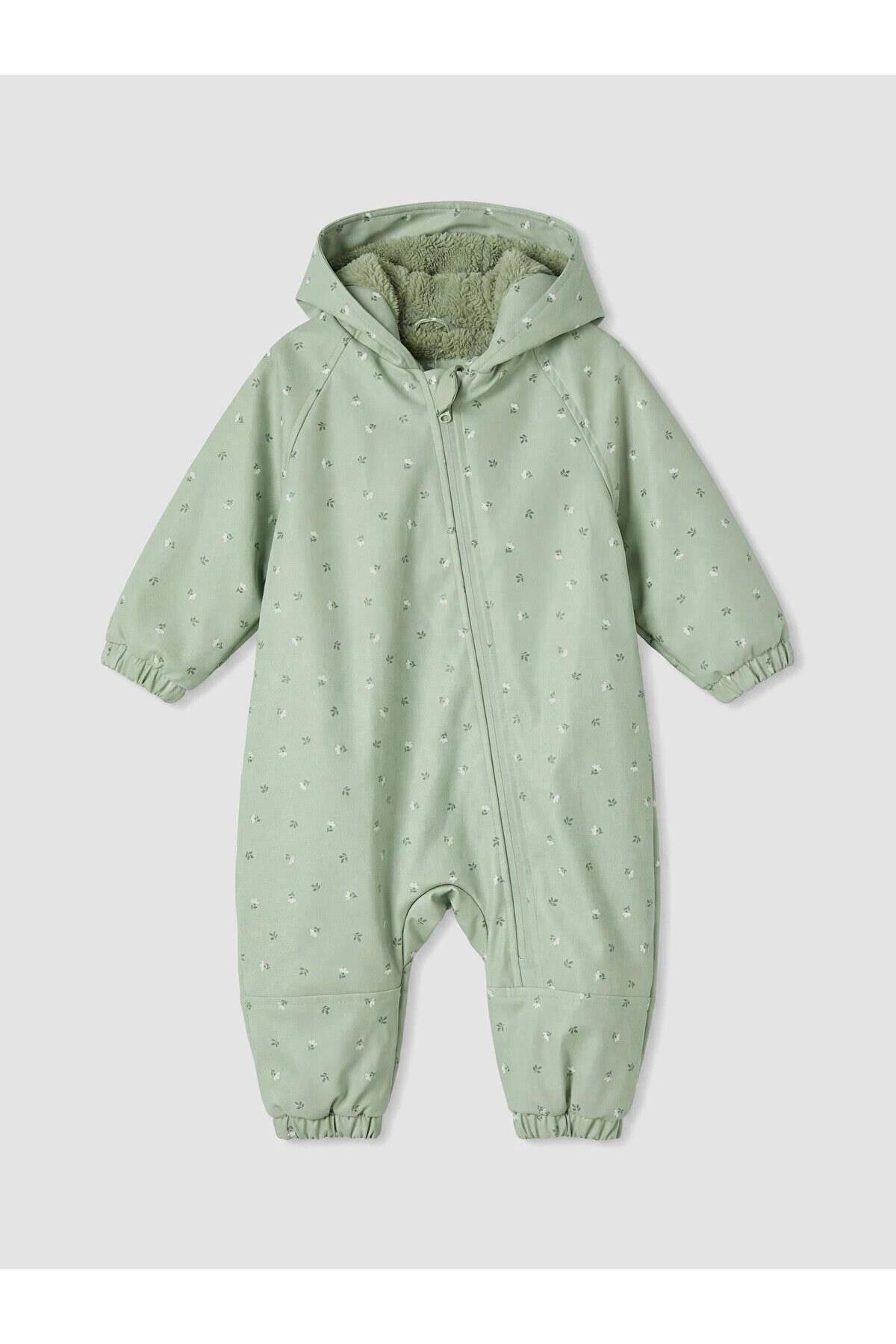 LC Waikiki Kız Bebek Astronot Tulum W60171B1 - Açık Yeşil