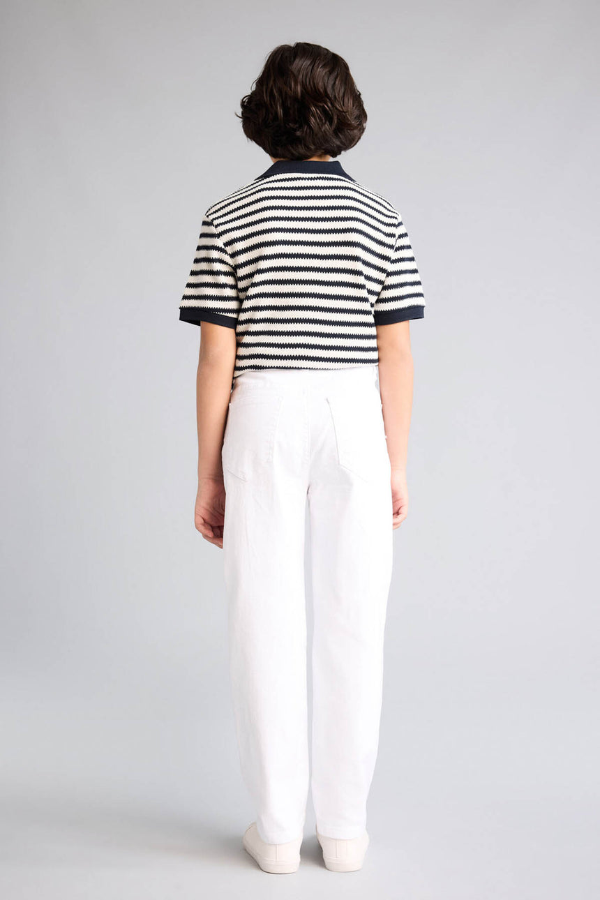 DeFacto B5616A8 Çocuk Jean Pantolon - Beyaz