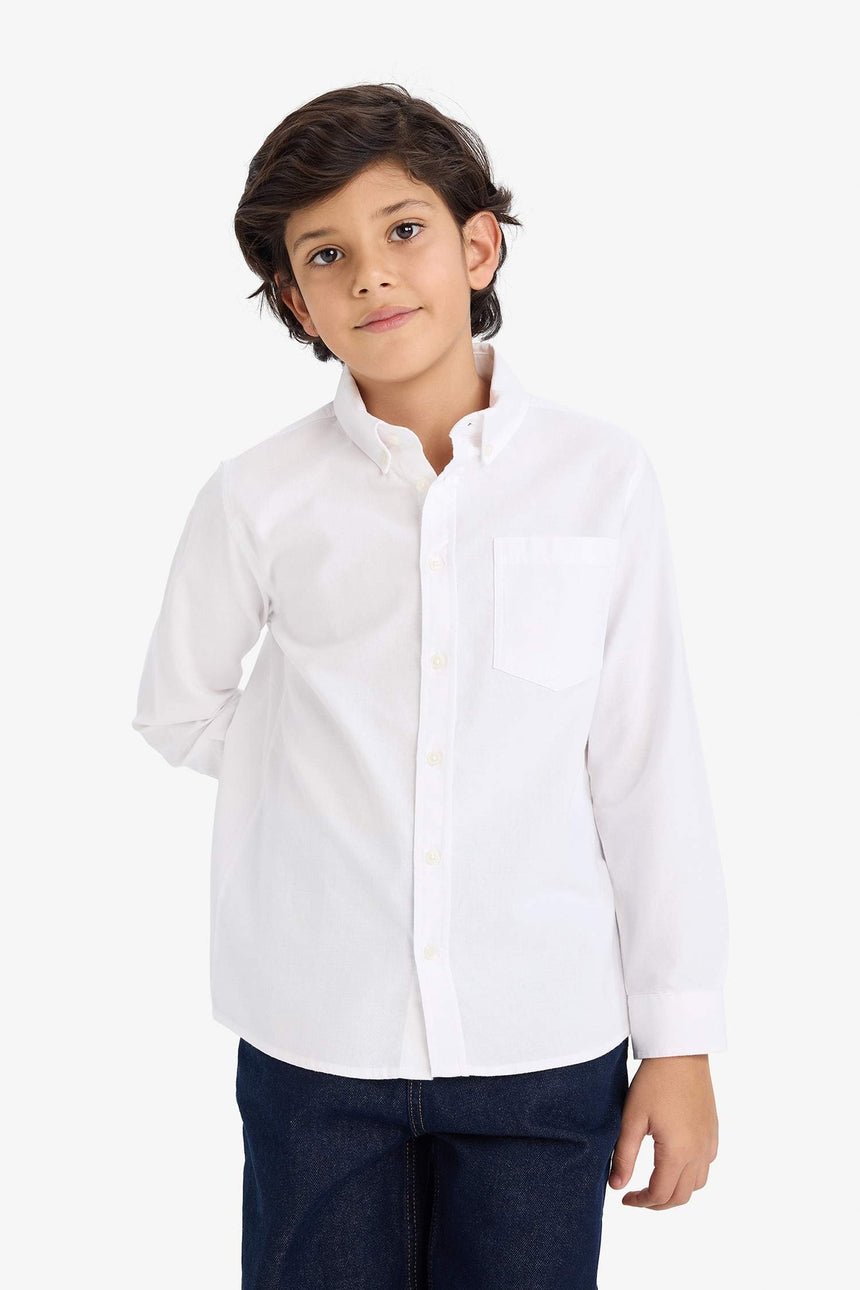Defacto Çocuk Woven Top W3215A6 - Beyaz
