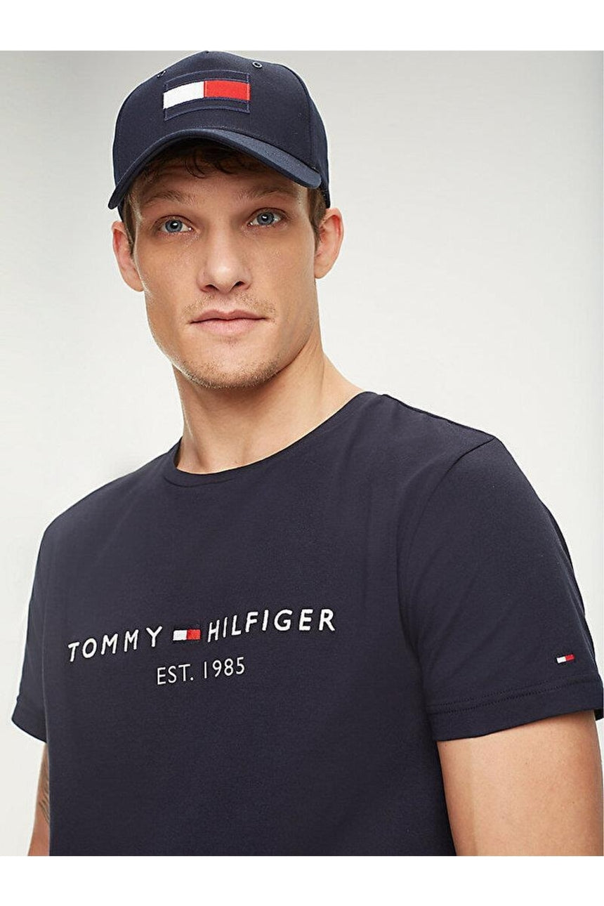 Tommy Hilfiger ERKEK CORE TOMMY LOGO TEE MW0MW11465 - Mavi