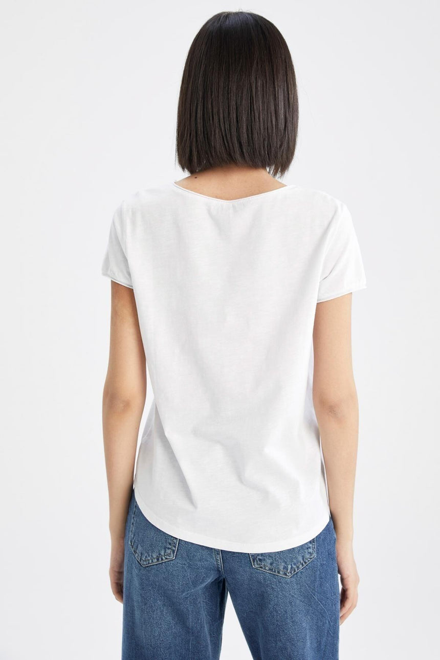 Defacto Kadın Knitted K1507AZ - Beyaz