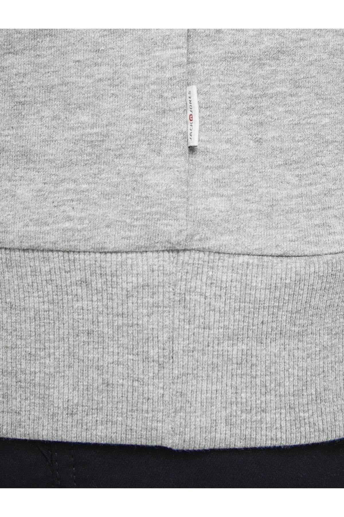 Jack & Jones Corp Old Logo Erkek Kapüşonlu Sweatshirt 12137054 - Açık Gri